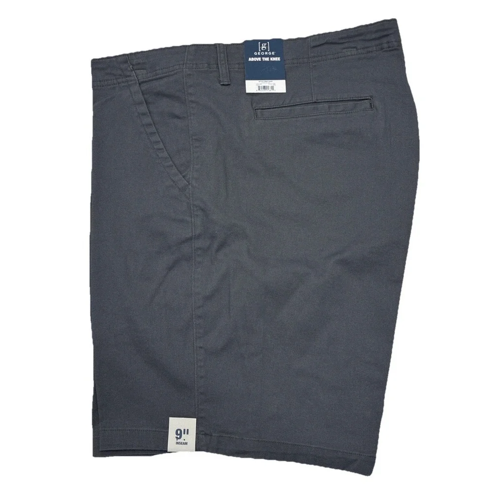 Men's Shorts Size 42 George‎ Zip Charcoal Sky Gray Above The Knee 9